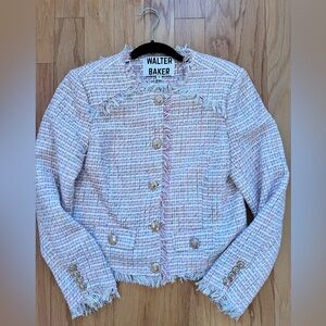 Walter Baker Tweed Fray Blazer